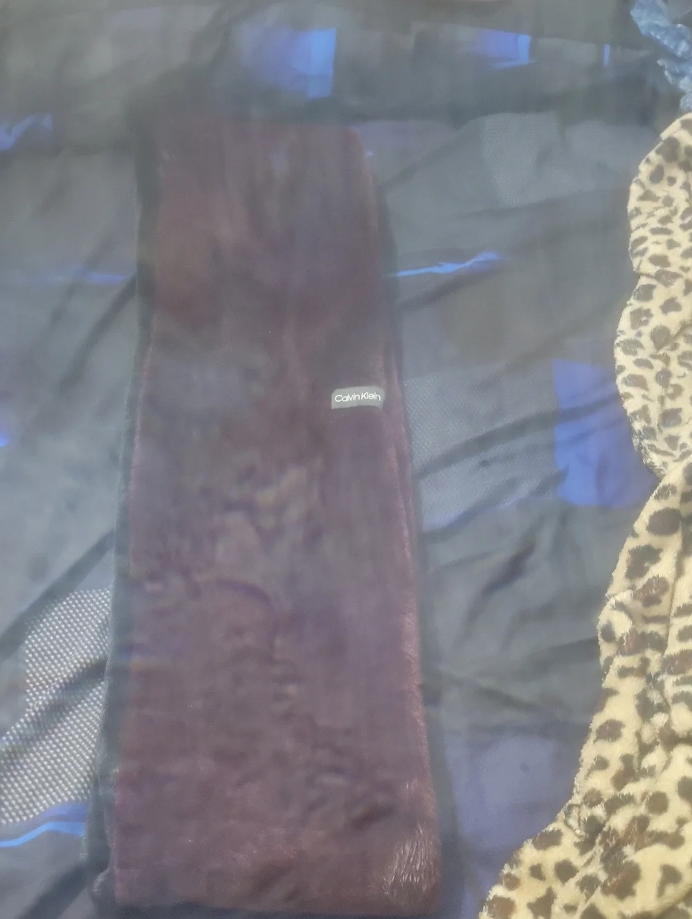 Calvin Klein Plush Faux Fur Scarf